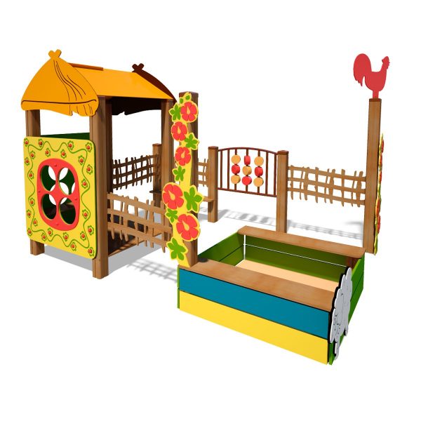 Adăpost colibă și cutie cu nisip TE322 Adăpost colibă și cutie cu nisip TE322