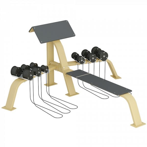 KF815-S Bancă exerciții cu gantere și bancă